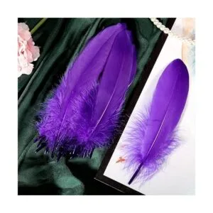 THARAHT 120 plumas de ganso moradas naturales a granel de_2