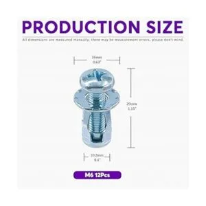 Swpeet 12 tuercas M6 x 25 tuercas de pétalo tuercas de_2