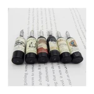 Paquete de 10 botellas de vino tinto de resina vintage_3