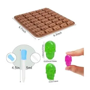Juome Moldes de silicona para dulces de calavera paquete_3