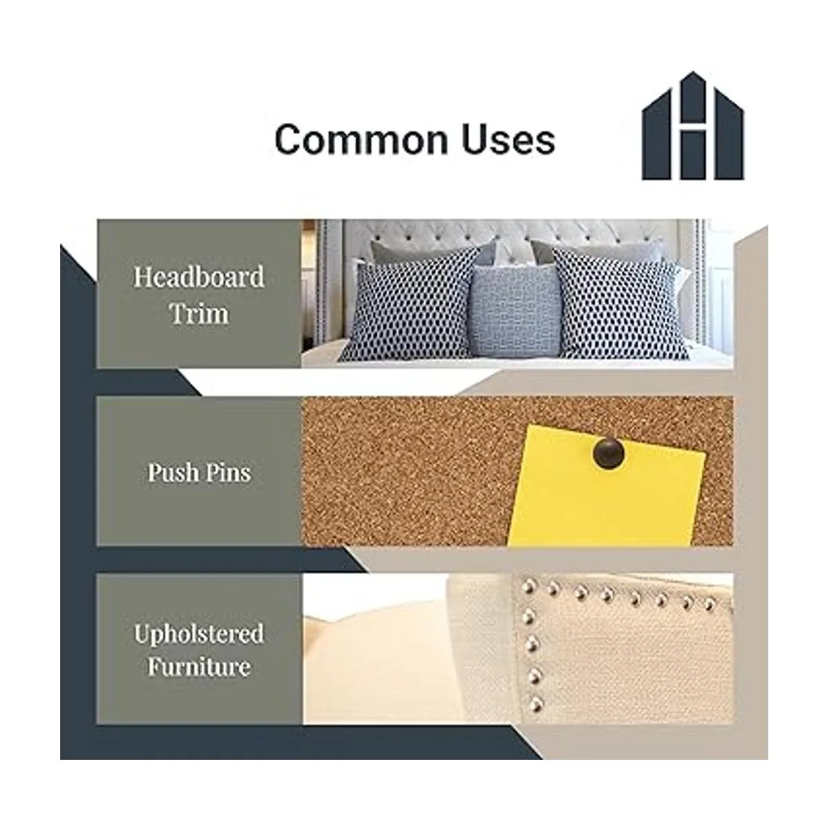 House2Home Tacos de tapicería para muebles cabezales de_4