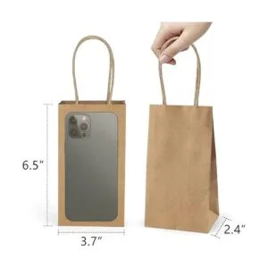 Poever Pequeñas bolsas de papel kraft paquete de 25 mini_2