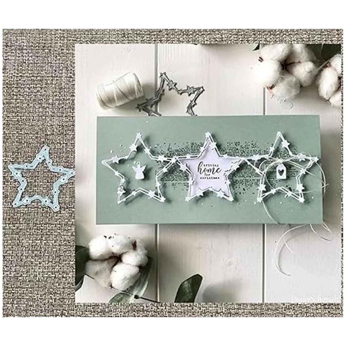 Troqueles de metal con marco de estrellas plantillas de_5