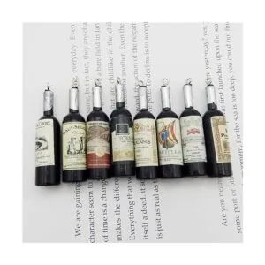 Paquete de 10 botellas de vino tinto de resina vintage_2