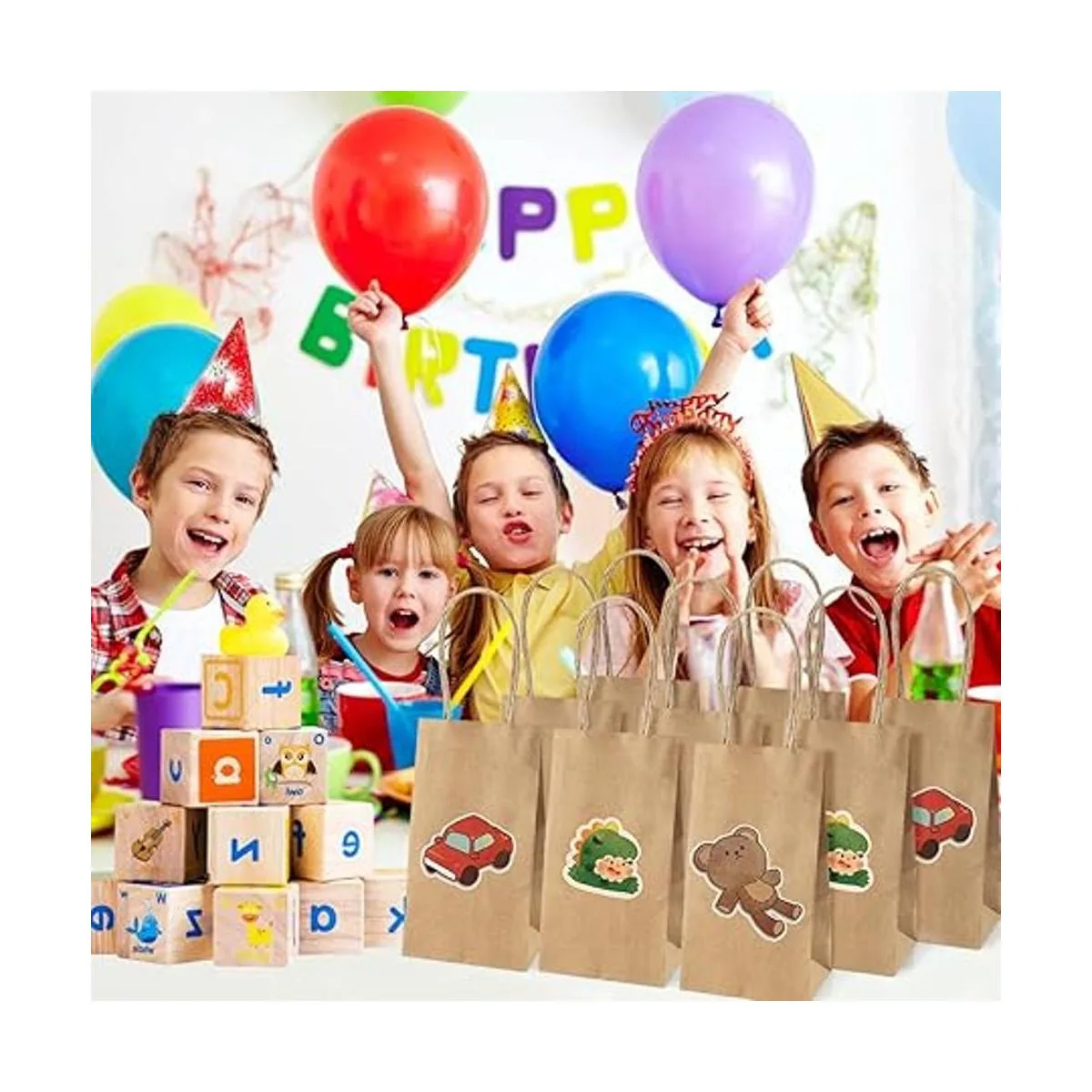 Poever Pequeñas bolsas de papel kraft paquete de 25 mini_5