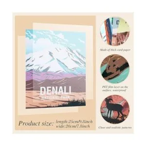 Juego de 16 pósteres vintage del parque nacional sin_2