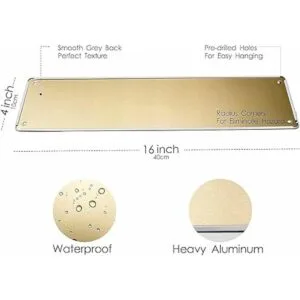 Ykhijet Letrero retro divertido de metal vintage de 4 x 16_2