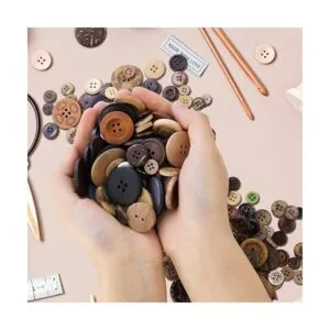 TCOTBE 600 botones de madera de varios tamaños colores_6