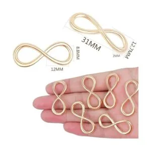 50 conectores de símbolo de infinito de aleación de_3