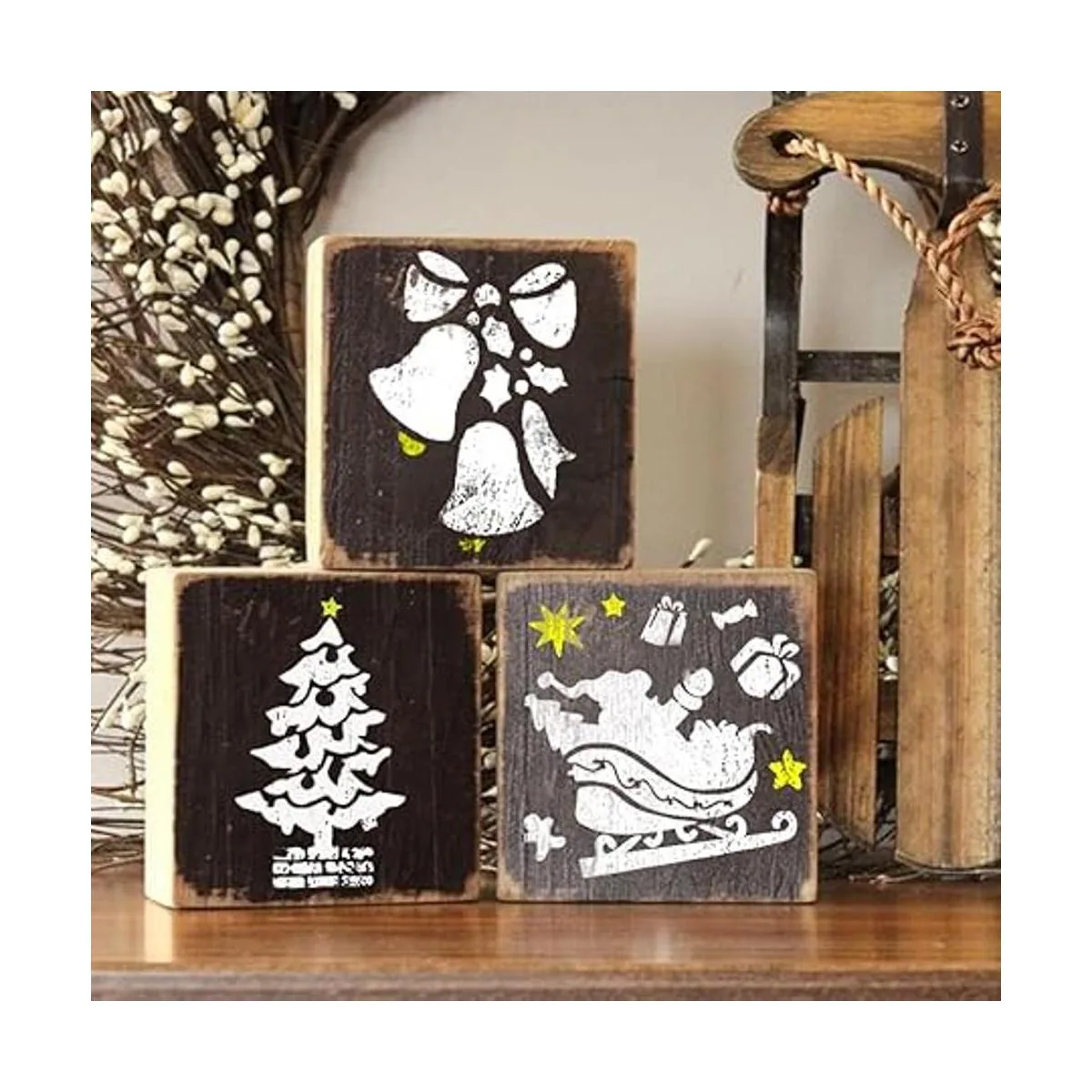 20 plantillas de Navidad pequeñas para pintar sobre madera_6