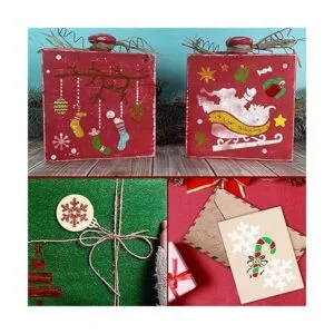 20 plantillas de Navidad pequeñas para pintar sobre madera_5