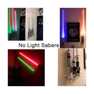 Soporte de pared pared con sable de luz transparente_6