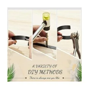 12 pulseras de aluminio anodizado en blanco de 7 x 0.5 x_6