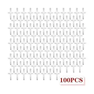 BronaGrand 100 abalorios de crucifijo de plata antigua_2