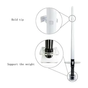 Soporte de pared pared con sable de luz transparente_3