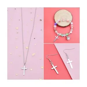 BronaGrand 100 abalorios de crucifijo de plata antigua_5