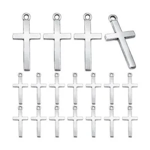 BronaGrand 100 abalorios de crucifijo de plata antigua_1
