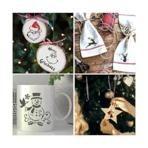 20 plantillas de Navidad pequeñas para pintar sobre madera_3