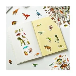 20 hojas de calcomanías realistas de dinosaurio para_4