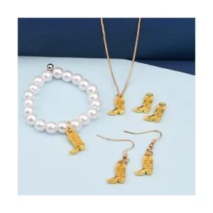 50 colgantes colgantes de aleación estilo vaquero dorado_7