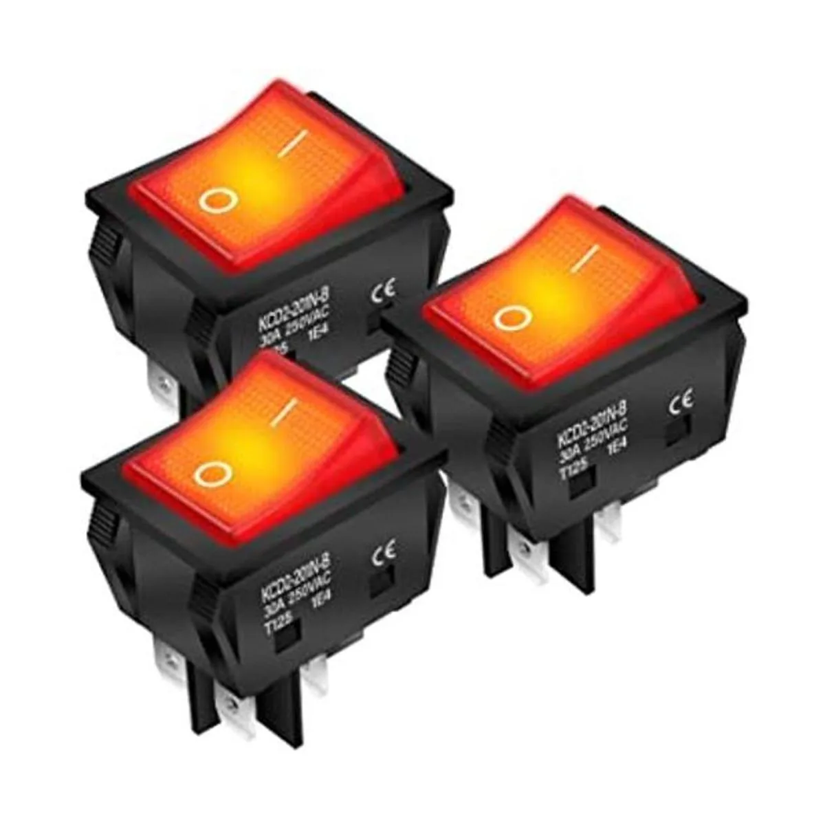 DaierTek Interruptor basculante KCD2 KCD4 de 30 A 250 V_1