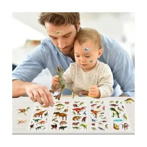 20 hojas de calcomanías realistas de dinosaurio para_3