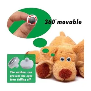 TOAOB 50 piezas de ojos de seguridad de plástico negro_3