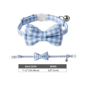 AIITLE Collar de gato con bonita pajarita y campana_3