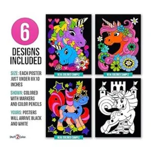Unicorn Power Paquete de 6 pósteres de terciopelo para_2