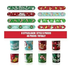 CCINEE 48 pulseras de Navidad pulseras de bofetada de_3