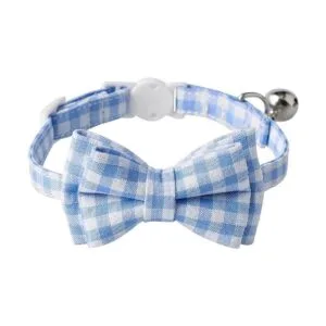 AIITLE Collar de gato con bonita pajarita y campana_1