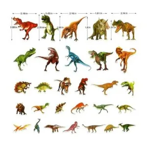 20 hojas de calcomanías realistas de dinosaurio para_2