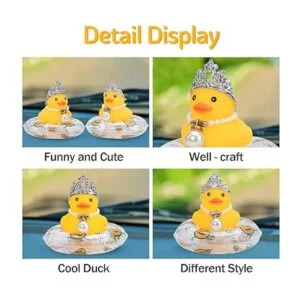 wonuu Adornos de goma de pato para automóvil decoración_2
