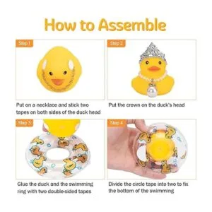 wonuu Adornos de goma de pato para automóvil decoración_5