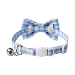 AIITLE Collar de gato con bonita pajarita y campana_2