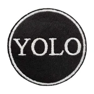 Parche bordado Yolo You Only Live Once para planchar_1