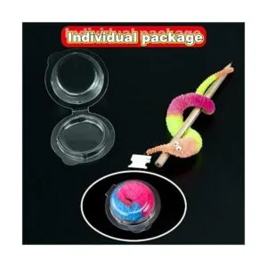 SHENGSEN 6 piezas arco iris gusano mágico juguetes de_7