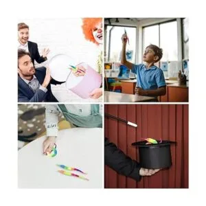 SHENGSEN 6 piezas arco iris gusano mágico juguetes de_5