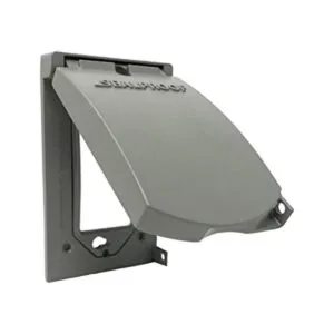 Sealproof 1Gang Cubierta de salida plana de metal_1