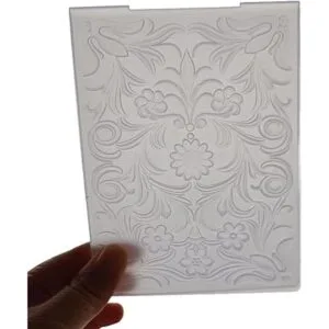 Carpetas de plástico con flores 3D para hacer tarjetas_3