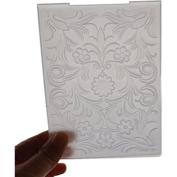 Carpetas de plástico con flores 3D para hacer tarjetas_3