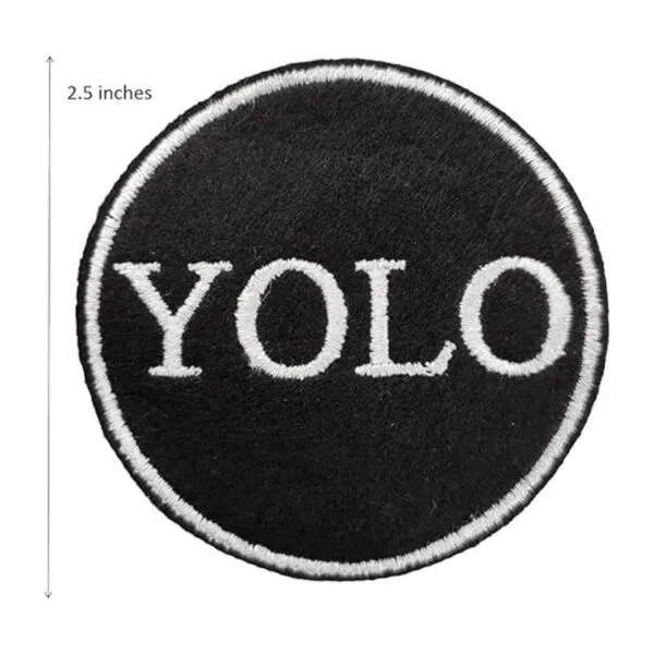 Parche bordado Yolo You Only Live Once para planchar_2