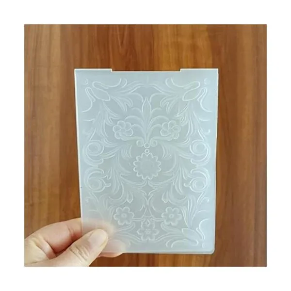 Carpetas de plástico con flores 3D para hacer tarjetas_6
