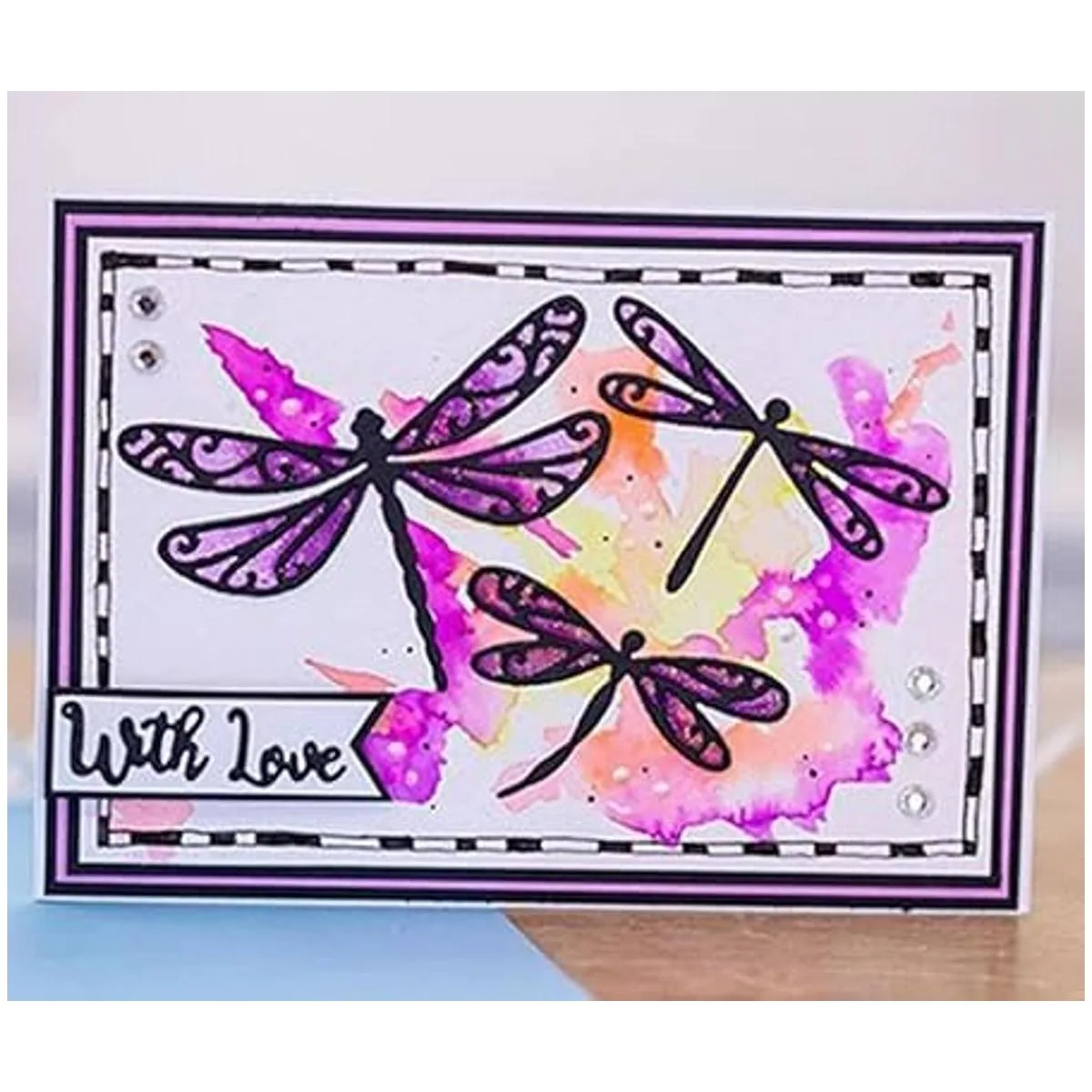 Juego de 3 piezas de hermoso marco de libélulas_3