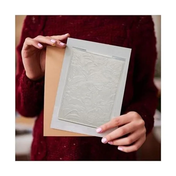 Carpetas de plástico con flores 3D para hacer tarjetas_7