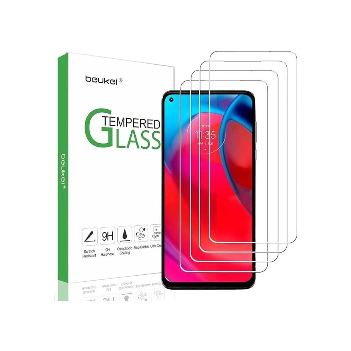 Beukei Protector de pantalla compatible con Motorola Moto_1