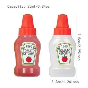 WXOIEOD Mini botella de ketchup de 4 piezas para_3