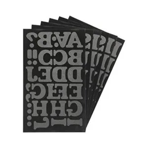 magfok Transferencia IronOn letras negro parche para ropa_1