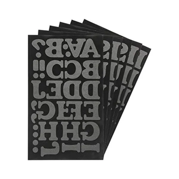 magfok Transferencia IronOn letras negro parche para ropa_1
