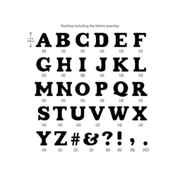 magfok Transferencia IronOn letras negro parche para ropa_2
